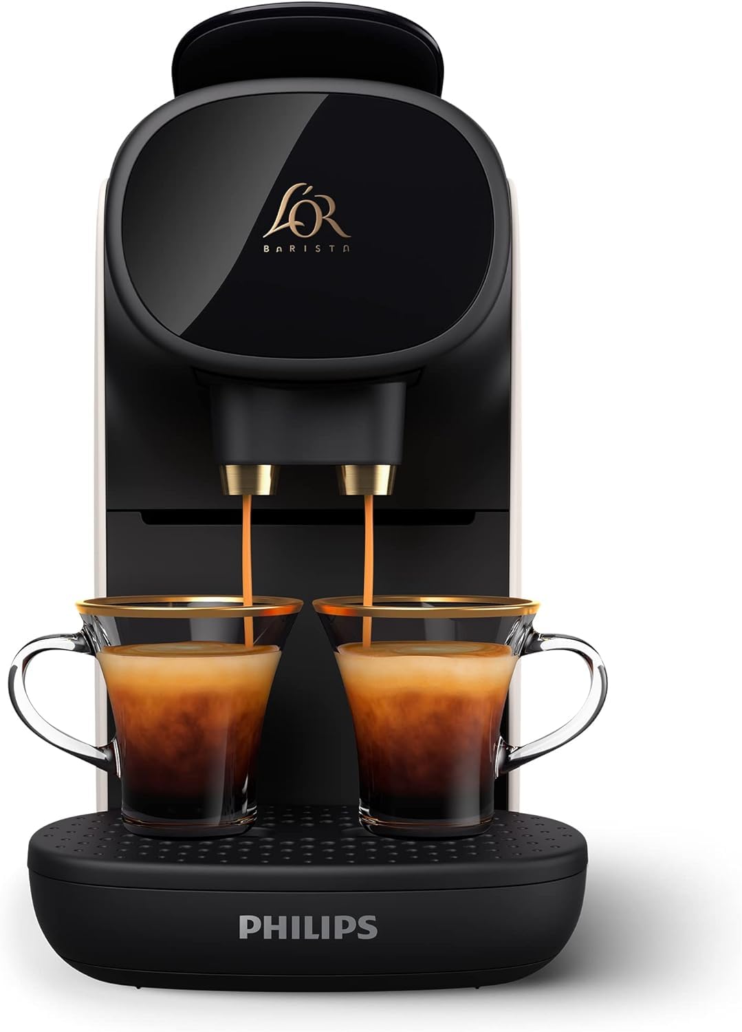 Machine à Café L'Or Barista Sublime LM9012/00 Blanc – Capsules XXL, Double Tasse