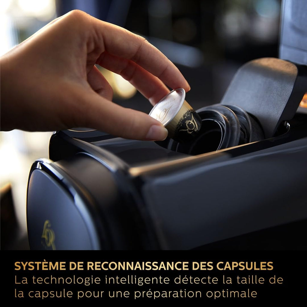 Machine à Café L'OR Barista LM8012/66 – Double Shot, Détection Capsules, 19 Bars