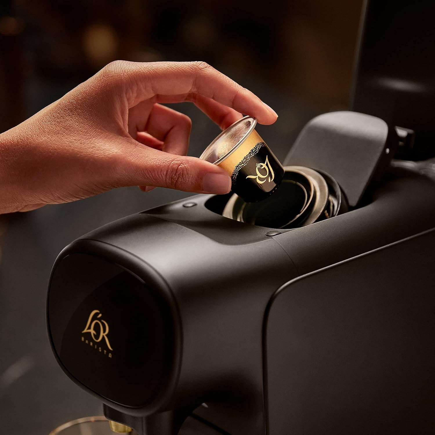 Machine à Café L'Or Barista Sublime LM9012/60 Noir – 19 Bars, Double Capsule