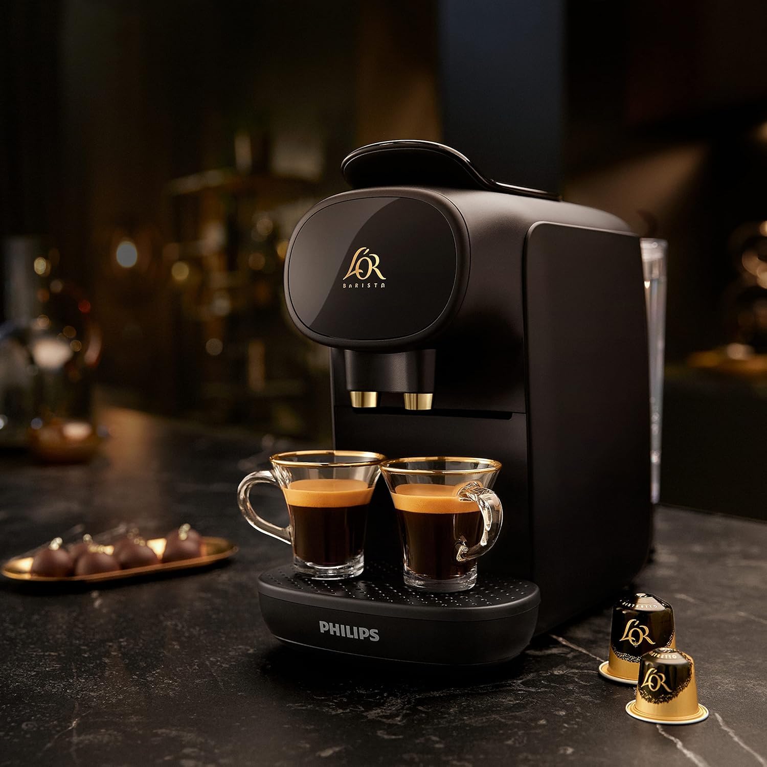 Machine à Café L'Or Barista Sublime LM9012/60 Noir – 19 Bars, Double Capsule