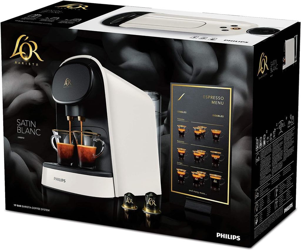 Machine à Café L'Or Barista Original LM8012/00 Blanc – Double Capsule, 19 Bars